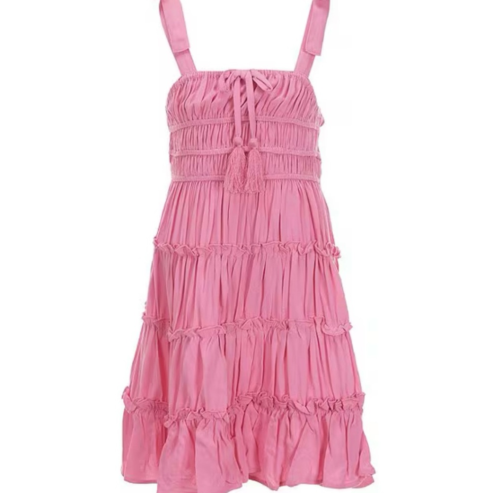 Pink Ruffled Kids Dress